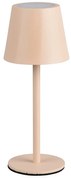 Kremowa lampa stołowa LED z metalowym kloszem (wysokość 21 cm) Diaz – Trio