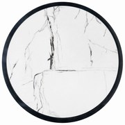 KIM ława blat biały marmur, stelaż czarny, loft, nowoczesna,