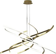 Top Light Tornado 69W 4450LM 1163/S80 Polerowany złoty nowoczesny żyrandol LED