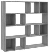 Stojący niski regał otwarty szary dąb K9-D89