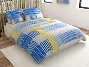 PrzytulneMieszkanie.pl PrzytulneMieszkanie.pl Pościel z mikrosatyny MIRVOLLI, biało-niebieska Rozmiar pościeli: 70 x 90 cm | 140 x 200 cm