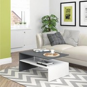 Stolik kawowy biały/antracyt 90x60x42 amato