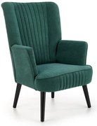 Zielony welwetowy fotel wypoczynkowy K6-Z69