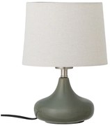 Ciemnozielona lampa stołowa z tekstylnym kloszem (wysokość 28 cm) Loa – Bloomingville