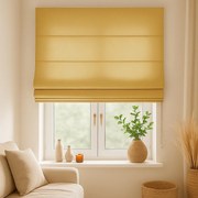 Roleta rzymska na wymiar musztardowa EFE bez wzorów - do 200 cm