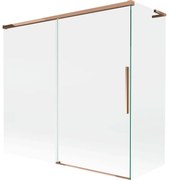 Mexen Rox L parawan nawannowy 2-skrzydłowy rozsuwany 170 + 75 x 150 cm, transparent, różowe złoto - 8C9L-170-075-60-00