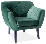 Fotel do salonu KARO 1 VELVET zielony SIGNAL