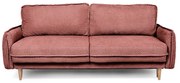 Czerwona rozkładana sofa z materiału bouclé 215 cm Patti – Bonami Selection