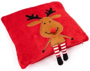 4Home Świąteczna poszewka na poduszkę Happy Reindeer, 40 x 40 cm