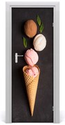 Naklejka na drzwi samoprzylepna Lody w wafelku