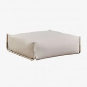 Oporto Modułowa Sofa Ogrodowa Pufa Kremowa Tapioca - Sklum
