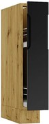 Szafka cargo 15 cm dąb artisan + czarny B1-E64