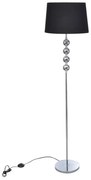 Czarna stojąca lampa podłogowa w stylu glamour 3X EX03 R2-H03