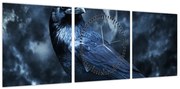 Obraz - Gawron (z zegarem) (90x30 cm)