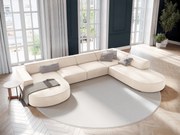 OUTLET Narożnik panoramiczny, sofa narożna 364/262/70 beż welur Jodie od Micadoni