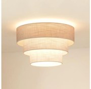 Brilagi - Plafon ALASKA LUNETA 1xE27/15W/230V śr. 45 cm szary/kremowy