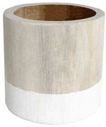 Drewniana osłonka na doniczkę Pure, Ø 15 cm