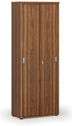 Szafa biurowa z drzwiami przesuwnymi PRIMO WOOD, 800 x 420 x 2128 mm, orzech