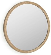 Lustro ścienne z drewnianą ramą ø 80 cm Alum – Kave Home