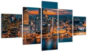 Obraz miasta nocą (125x70 cm)