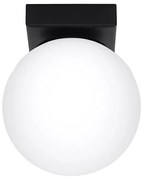 Czarna lampa sufitowa ze szklanym kloszem ø 12 cm Umerta – Nice Lamps