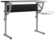 Czarno szare biurko z regulowanym blatem wysokie H5-H74