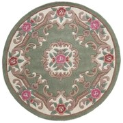 Zielony wełniany dywan Flair Rugs Aubusson, ⌀ 120 cm