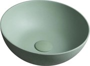 Sapho - Umywalka nablatowa FORMIGO śr. 39 cm beton/zielony