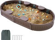 Piekarnik z piaskiem SucceBuy, Owalny HDPE, Zewnętrzny ogród, 3-12 Lat, do Użytku na Zewnątrz, w Ogrodzie, na Plaży, w Parku