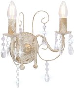 Biały podwójny kinkiet świecznikowy - 2X EX179 F1-G95