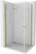 Mexen Lima Duo kabina prysznicowa składana 90 x 80 cm, transparent, złota - 856-090-080-50-00-02