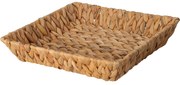 Kosz kwadratowy pleciony z hiacyntu wodnego BRAID, 29 x 29 cm