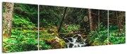 Obraz strumienia w lesie (170x50 cm)