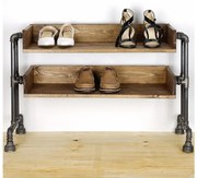 Półka na buty BORU 50x90 cm czarny/świerk