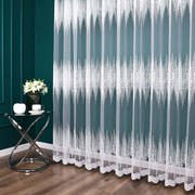 Firana haftowana Nel tiul siatka ozdobne kuleczki wys. 280 cm