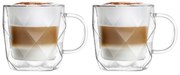 Zestaw 2 kubków oz podwójnymi ściankami Vialli Design Geo, 330 ml