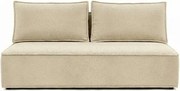 Sofa z Funkcją Spania MAVIA Beżowa Boucle Japandi