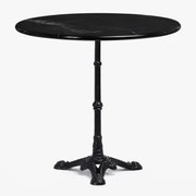 Stolik Barowy Z Marmuru Roma Czarny Marmur & Redondo & Czarny - Sklum