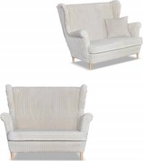 Sofa kanapa uszak Rene Estella beż skandynawska Family Meble beżowa sztruks