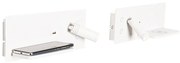 Zestaw 2 lamp ściennych białych z LED z USB i ładowarką indukcyjną - Riza