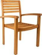 Doppler TAMAN 4 FSC® - ogrodowe krzesło sztaplowane z drewna tekowego - (N373) TOWAR PO ZWROCIE