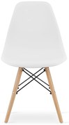 Krzesło OSAKA białe / nogi naturalne x 1