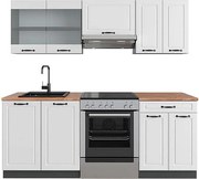 Aneks kuchenny biały dworek/antracyt 200x60x81.6 r-line