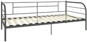 Szare metalowe łóżko pojedyncze 90x200 cm P0-L47
