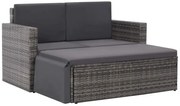 2-cz. szary komplet rattanowy do ogrodu – T4-D68