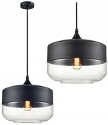 Lampa sufitowa wisząca szklana Zenit D Czarna