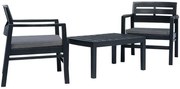 Zestaw antracytowych mebli ogrodowych - Emilly