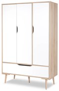 Szafa SOFIE biała/buk trzydrzwiowa LITTLE SKY