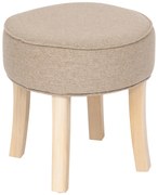 Miękki stołek tapicerowany ADRIEL taboret do toaletki, Ø 35 cm