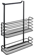 Czarna metalowa półka kuchenna Metaltex Galileo Lava Double